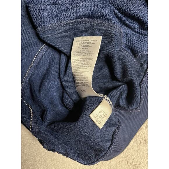 Adidas Men’s L Track Jacket Signature 3 Stripe Sleeve blue VTG! - Picture 4 of 8